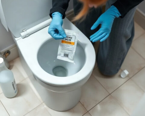 Acide citrique dans les WC