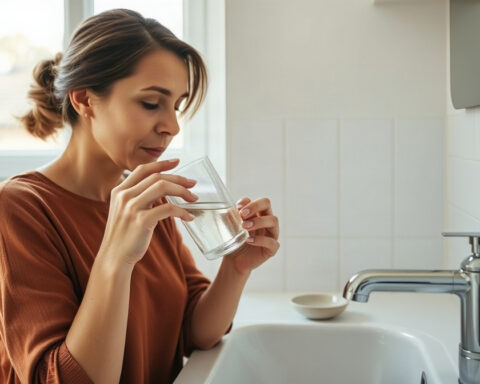 Bain de bouche au bicarbonate
