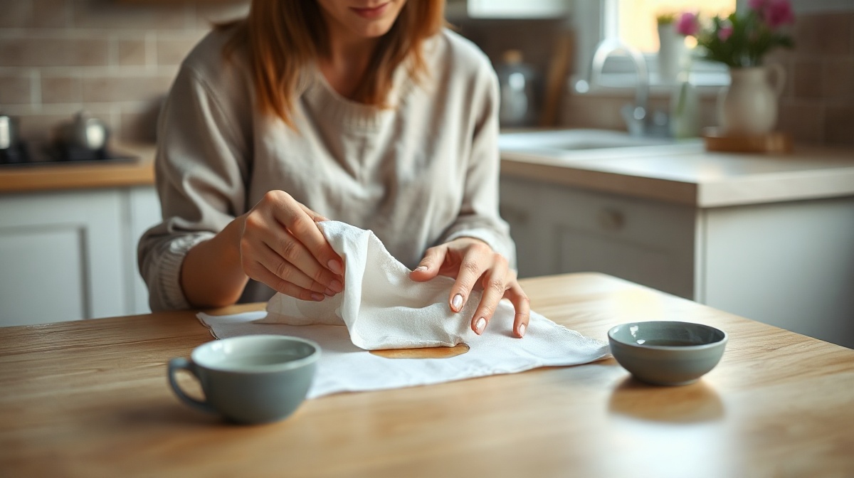 Enlever une tache de café