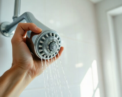 Anti-calcaire pour pommeau de douche